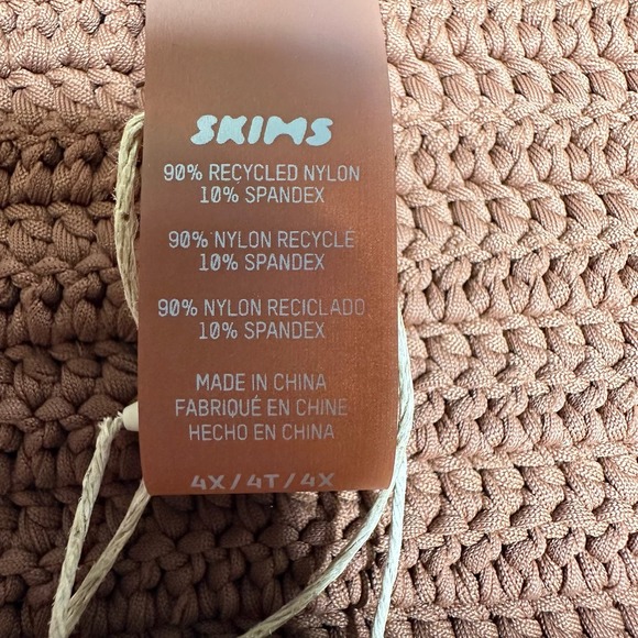 SKIMS Crochet Swim Mini Skirt in Jasper Size 4X NWT Orig $148 - Picture 4 of 7